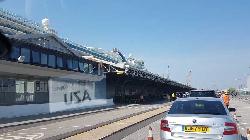 Arriving at the Cruise Terminal - Mayflower Terminal