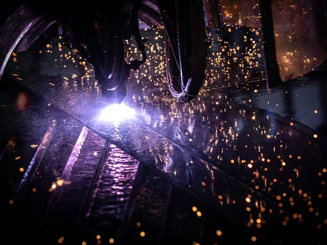 New Cunard Ship  First Steel is Cut